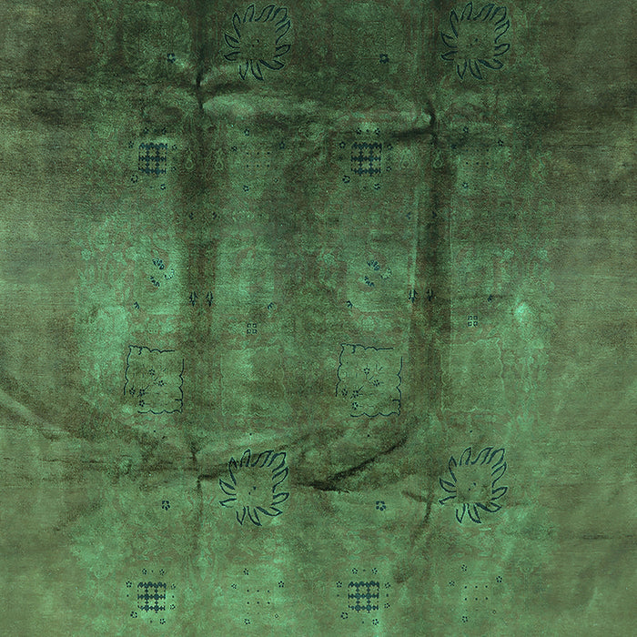 Machine Washable Oriental Turquoise Industrial Area Rugs, wshurb1299turq