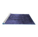 Sideview of Machine Washable Oriental Blue Industrial Rug, wshurb1299blu