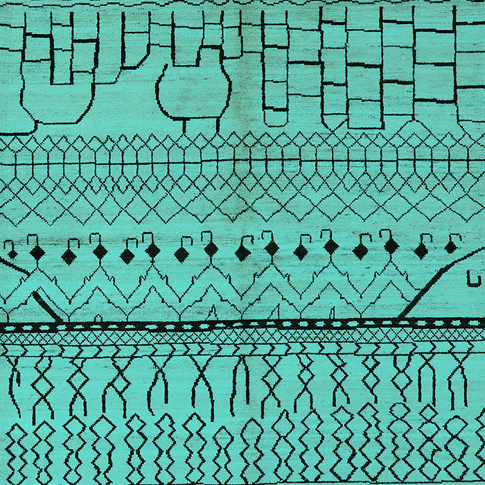 Oriental Turquoise Industrial Rug, urb1300turq