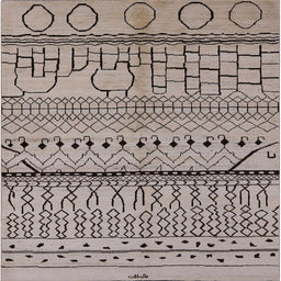 Square Machine Washable Industrial Modern Puce Purple Rug, wshurb1300