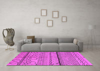 Machine Washable Oriental Pink Industrial Rug, wshurb1300pnk