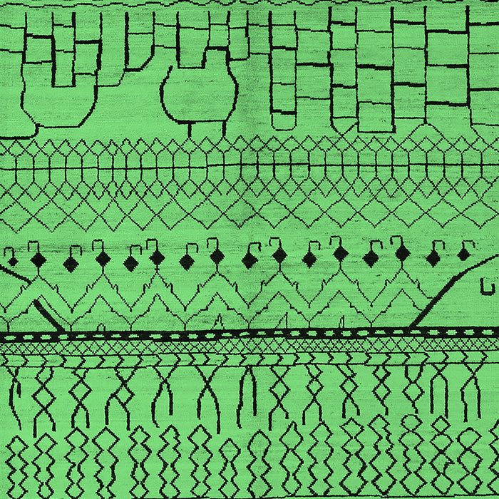 Oriental Emerald Green Industrial Rug, urb1300emgrn