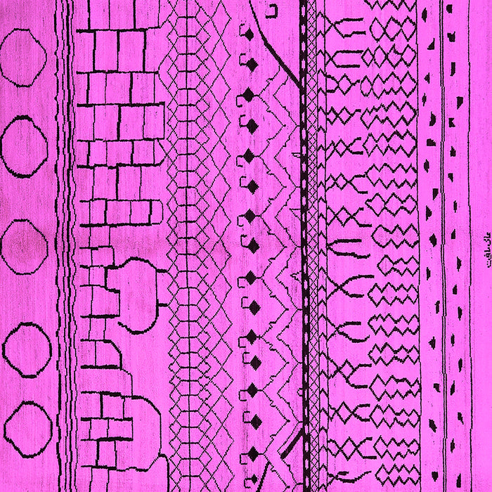 Square Machine Washable Oriental Pink Industrial Rug, wshurb1300pnk