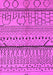 Machine Washable Oriental Pink Industrial Rug, wshurb1300pnk