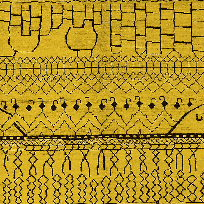 Oriental Yellow Industrial Rug, urb1300yw