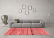 Industrial Red Washable Rugs