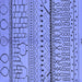 Square Machine Washable Oriental Blue Industrial Rug, wshurb1300blu