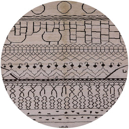 Round Machine Washable Industrial Modern Puce Purple Rug, wshurb1300