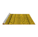 Sideview of Machine Washable Oriental Yellow Industrial Rug, wshurb1300yw