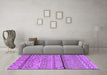 Machine Washable Oriental Purple Industrial Area Rugs in a Living Room, wshurb1300pur