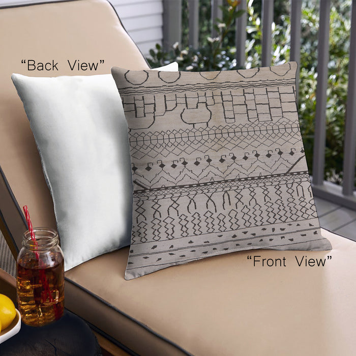 Front View of Mid-Century Modern Urban Square Puce Purple Throw Pillow, 18 inch by 18 inch, pwurb1300