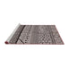 Sideview of Machine Washable Industrial Modern Silver Pink Rug, wshurb1301