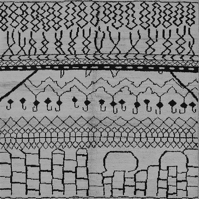 Machine Washable Oriental Gray Industrial Rug, wshurb1301gry