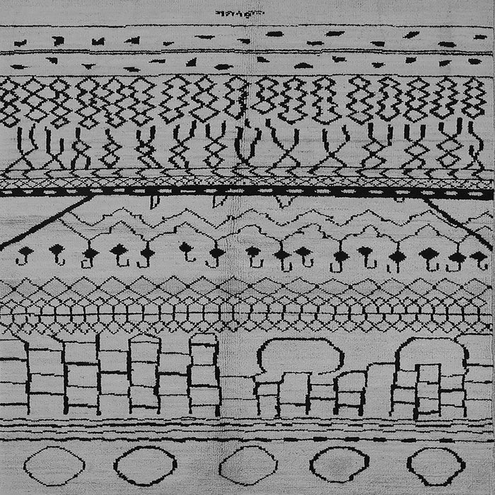 Square Oriental Gray Industrial Rug, urb1301gry