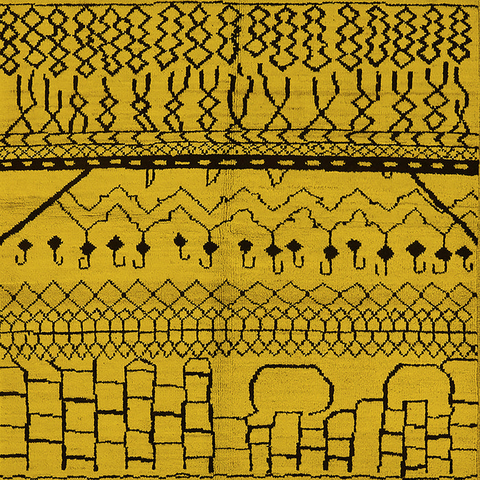 Oriental Yellow Industrial Rug, urb1301yw