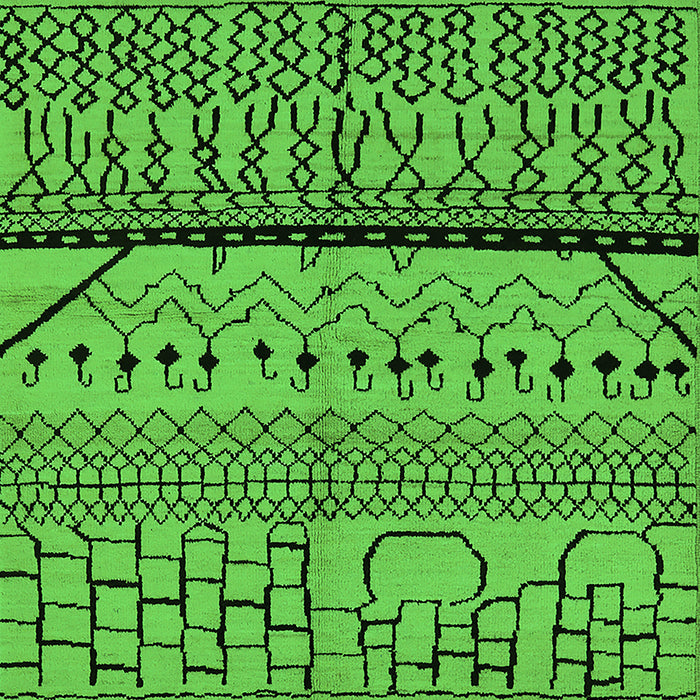 Oriental Green Industrial Rug, urb1301grn