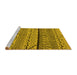 Sideview of Machine Washable Oriental Yellow Industrial Rug, wshurb1301yw