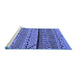 Sideview of Machine Washable Oriental Blue Industrial Rug, wshurb1301blu