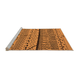 Sideview of Machine Washable Oriental Orange Industrial Area Rugs, wshurb1301org