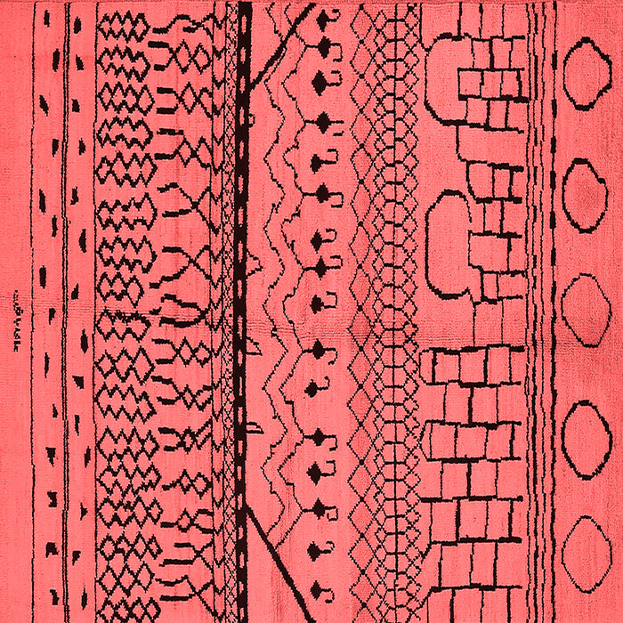 Machine Washable Oriental Red Industrial Rug, wshurb1301red