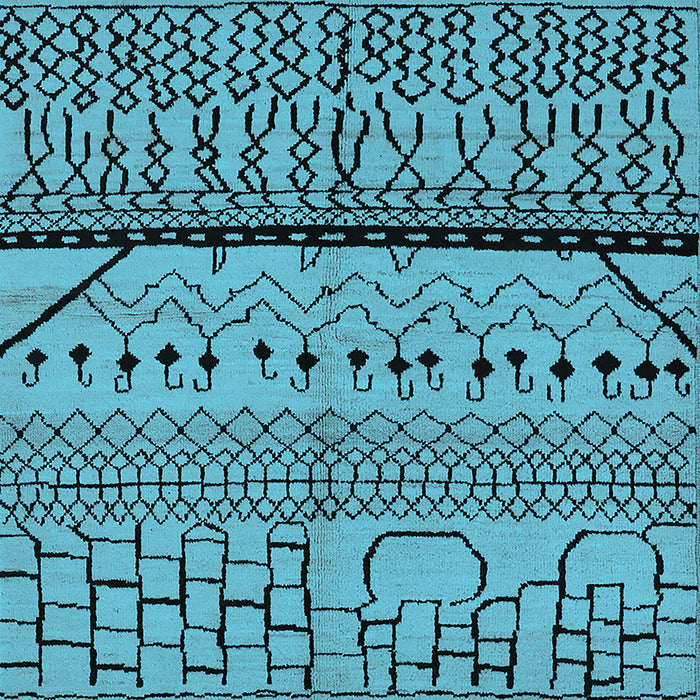 Oriental Light Blue Industrial Rug, urb1301lblu