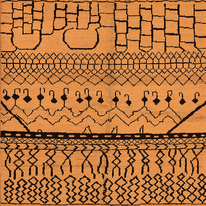 Machine Washable Oriental Orange Industrial Area Rugs, wshurb1301org