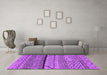 Machine Washable Oriental Purple Industrial Area Rugs in a Living Room, wshurb1301pur