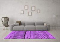 Machine Washable Oriental Purple Industrial Rug, wshurb1301pur