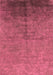 Machine Washable Oriental Pink Industrial Rug, wshurb1302pnk