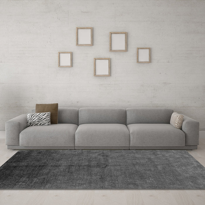 Machine Washable Oriental Gray Industrial Rug in a Living Room,, wshurb1302gry