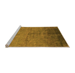 Sideview of Machine Washable Oriental Orange Industrial Area Rugs, wshurb1302org