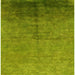 Square Machine Washable Industrial Modern Green Rug, wshurb1302