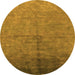 Round Oriental Orange Industrial Rug, urb1302org