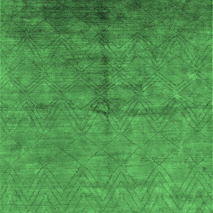 Machine Washable Oriental Emerald Green Industrial Area Rugs, wshurb1302emgrn