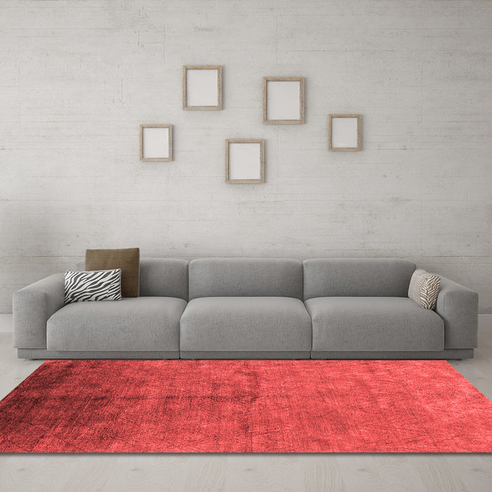 Industrial Red Washable Rugs