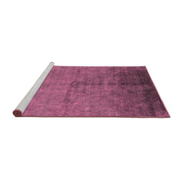 Sideview of Machine Washable Oriental Purple Industrial Area Rugs, wshurb1302pur