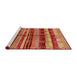 Sideview of Machine Washable Industrial Modern Orange Rug, wshurb1303