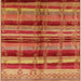 Square Mid-Century Modern Orange Oriental Rug, urb1303