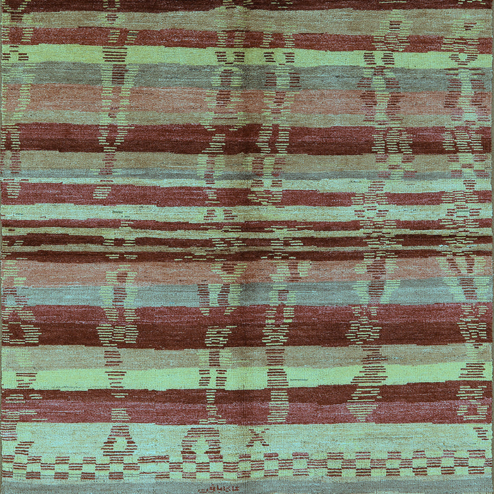 Square Oriental Light Blue Industrial Rug, urb1303lblu