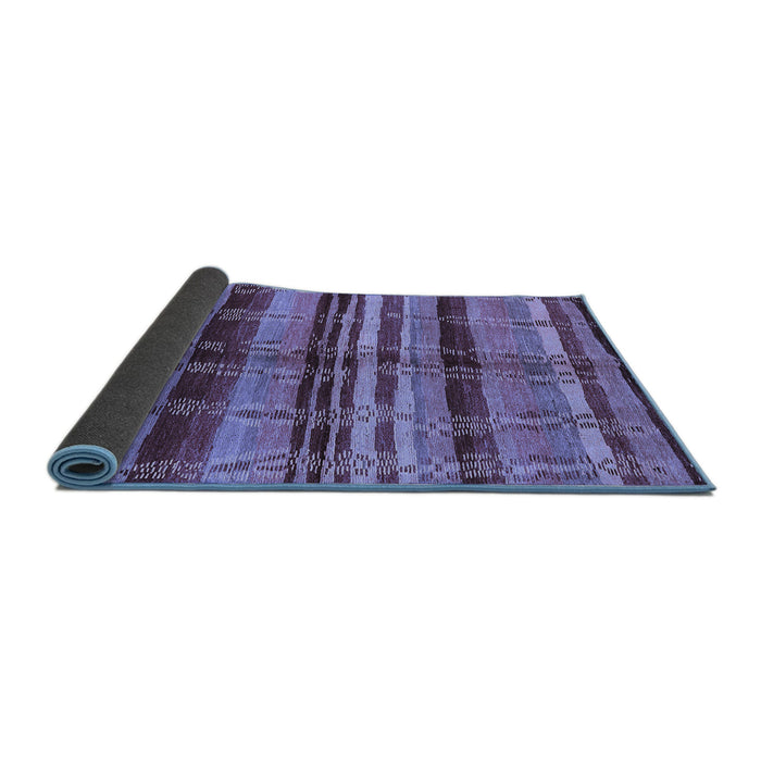 Sideview of Oriental Blue Industrial Rug, urb1303blu