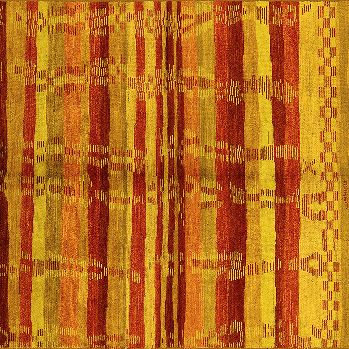 Square Oriental Yellow Industrial Rug, urb1303yw