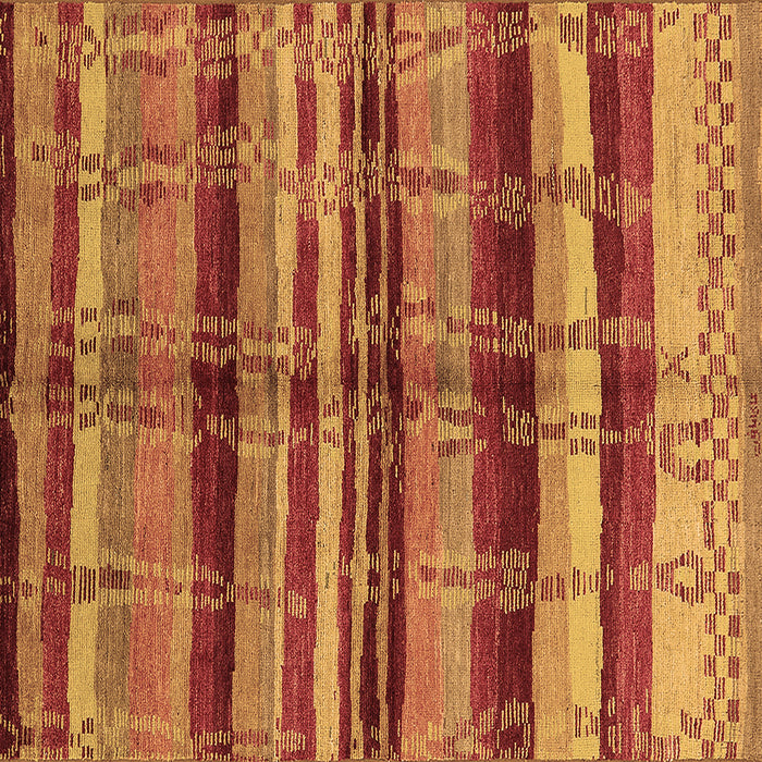Square Oriental Brown Industrial Rug, urb1303brn