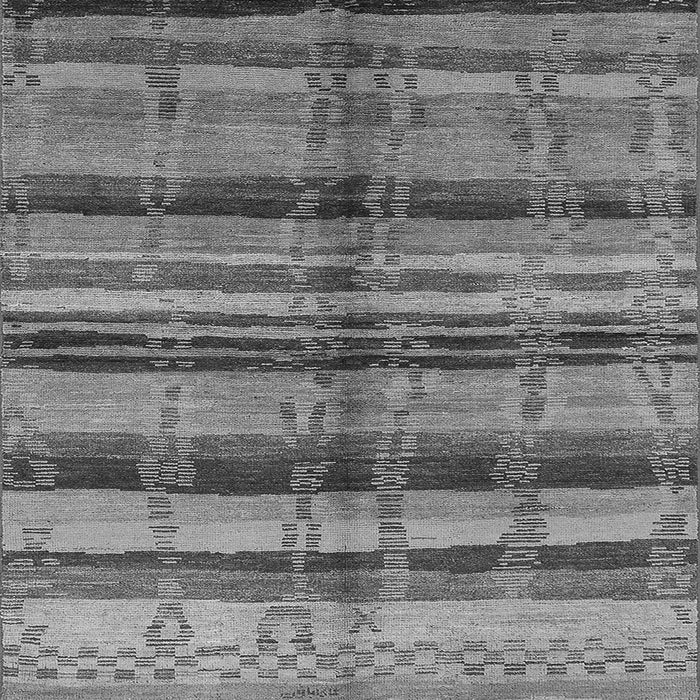 Square Machine Washable Oriental Gray Industrial Rug, wshurb1303gry