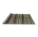 Sideview of Machine Washable Oriental Light Blue Industrial Rug, wshurb1303lblu