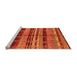 Sideview of Machine Washable Oriental Orange Industrial Area Rugs, wshurb1303org