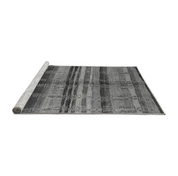 Sideview of Machine Washable Oriental Gray Industrial Rug, wshurb1303gry