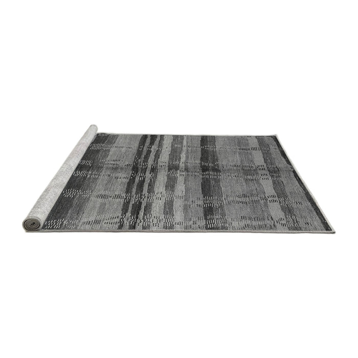 Sideview of Machine Washable Oriental Gray Industrial Rug, wshurb1303gry