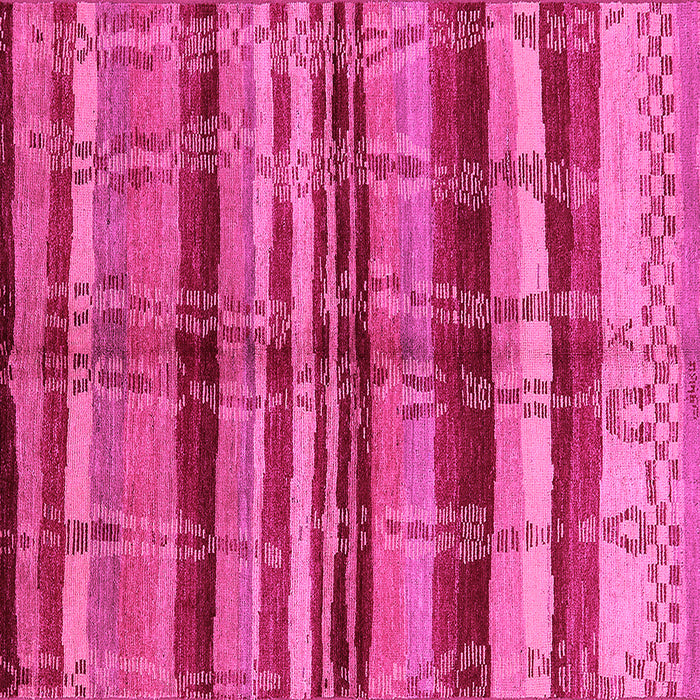 Square Machine Washable Oriental Pink Industrial Rug, wshurb1303pnk