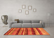 Machine Washable Oriental Orange Industrial Area Rugs in a Living Room, wshurb1303org