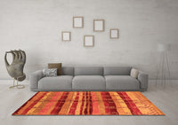 Machine Washable Oriental Orange Industrial Rug, wshurb1303org